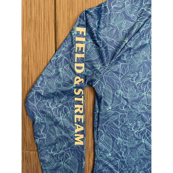 Field & Stream Womens Blue Smartwick Long Sleeve Short Size Medium UPF 30+ - Picture 2 of 7